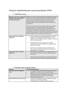 Panduan Cepat/Pertanyaan yang sering diajukan (PSD)