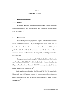 BAB 2 TINJAUAN PUSTAKA 2.1. Kondiloma Akuminata 2.1.1