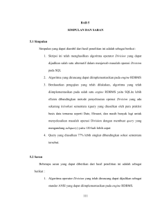 111 BAB 5 SIMPULAN DAN SARAN 5.1 Simpulan Simpulan yang