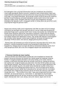 Efektivitas Eksistensi dan Pengaruh Umat