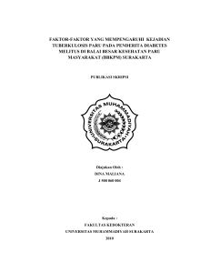 faktor-faktor yang mempengaruhi kejadian tuberkulosis paru pada