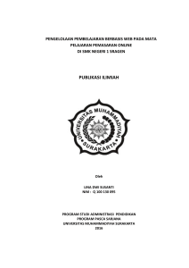 publikasi ilimiah - Universitas Muhammadiyah Surakarta