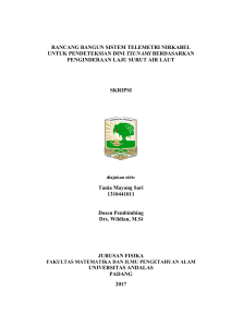 RANCANG BANGUN SISTEM TELEMETRI NIRKABEL UNTUK