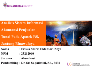Analisis Sistem Informasi Akuntansi Penjualan Tunai Pada Apotek