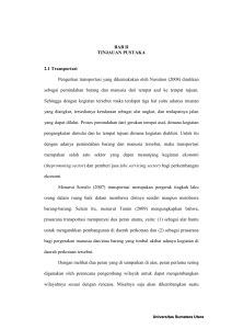 BAB II TINJAUAN PUSTAKA 2.1 Transportasi Pengertian