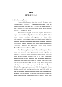 uji efek antipiretik fraksi etil asetat dari ekstrak etanol herba meniran