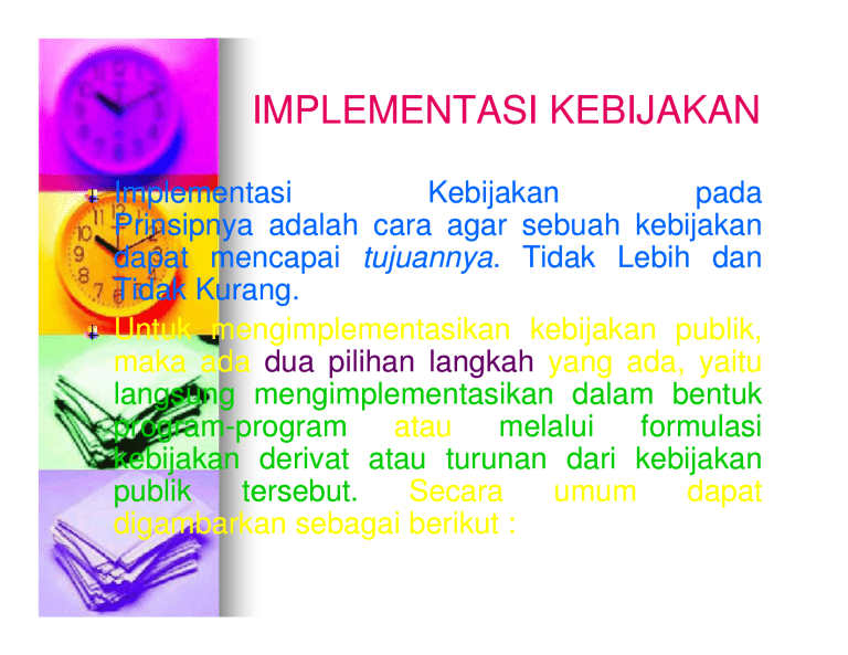 Implementasi Kebijakan