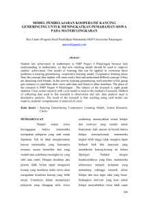 model pembelajaran kooperatif kancing