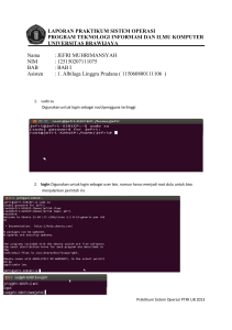 LAPORAN PRAKTIKUM SISTEM OPERASI PROGRAM TEKNOLOGI