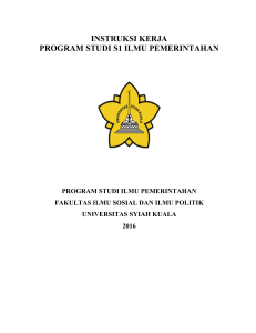 INSTRUKSI KERJA PROGRAM STUDI S1 ILMU PEMERINTAHAN