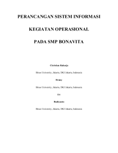 perancangan sistem informasi kegiatan operasional pada smp