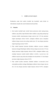 V. SIMPULAN DAN SARAN Berdasarkan uraian hasil analisis