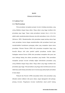 BAB II TINJAUAN PUSTAKA 2.1 Landasan Teori 2.1.1 Nilai