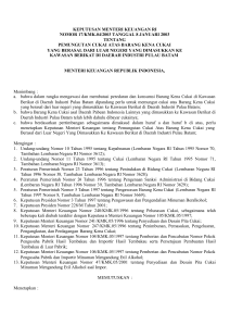 KEPUTUSAN MENTERI KEUANGAN RI NOMOR 17/KMK.04/2003