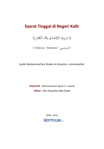 Syarat Tinggal di Negeri Kafir