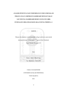 ii ANALISIS PENENTUAN KEY PERFORMANCE INDICATOR