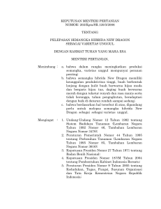 keputusan menteri pertanian