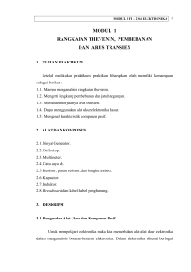 modul 1 rangkaian thevenin, pembebanan dan arus transien