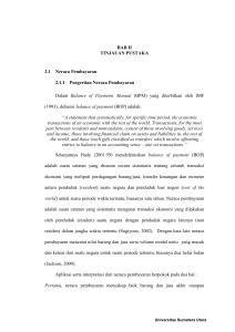 BAB II TINJAUAN PUSTAKA 2.1 Neraca Pembayaran 2.1.1