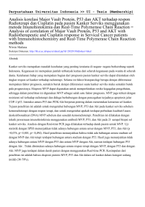 Analisis korelasi Major Vault Protein, P53 dan