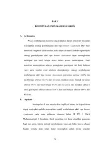 76 BAB V KESIMPULAN, IMPLIKASI DAN SARAN A. Kesimpulan