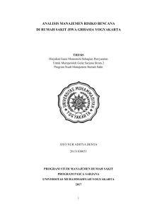 analisis manajemen risiko bencana di rumah sakit