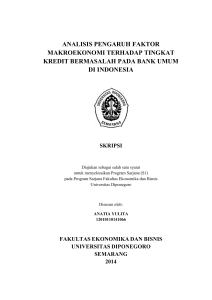 analisis pengaruh faktor makroekonomi terhadap tingkat kredit