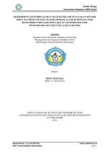 eksperimentasi pembelajaran matematika