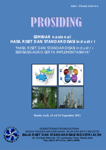 Prosiding 2011  - BARISTAND | ACEH