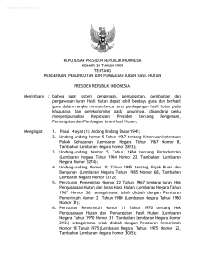 keputusan presiden republik indonesia nomor 30 tahun 1990