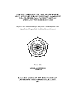 analisis faktor minat konsumen dala pada pd. bkk keca kabupaten