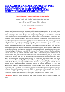 PENGARUH VARIASI DIAMETER PILE DAN PANJANG PILE