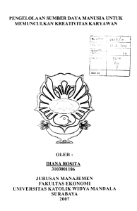 pengelolaan sumber daya manusia untuk memunculkan kreativitas