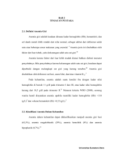 BAB 2 TINJAUAN PUSTAKA 2.1. Definisi Anemia Gizi Anemia gizi