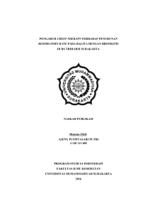 pengaruh chest therapy terhadap penurunan respiratory rate pada