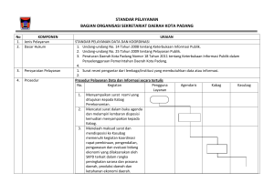 STA BAGIAN ORGANISASI S STANDAR PELAYANAN BAGIAN