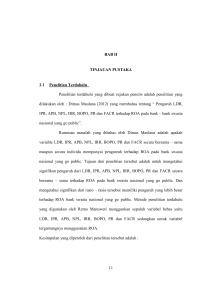 11 BAB II TINJAUAN PUSTAKA 2.1 Penelitian Terdahulu Penelitian