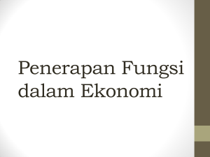 Penerapan Fungsi dalam Ekonomi