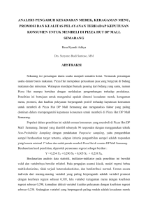analisis pengaruh kesadaran merek, keragaman