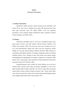 5 BAB II TINJAUAN PUSTAKA 2.1 Definisi Tuberkulosis