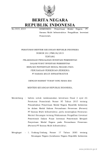 berita negara republik indonesia - Direktorat Jenderal Peraturan