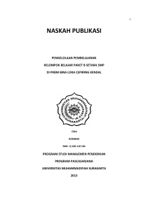 naskah publikasi - Universitas Muhammadiyah Surakarta