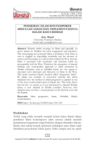 Ulumuna - jurnal penelitian keislaman