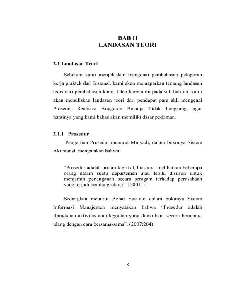 Bab Ii Landasan Teori