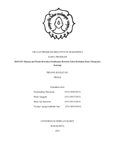 PKM-K Diusulkan oleh: Paramaditya Himawan (F3115049/2015)