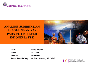 analisis sumber dan penggunaan kas pada pt. unilever indonesia tbk