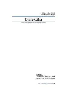 Dialektika - Sosiologi FISIP UNS