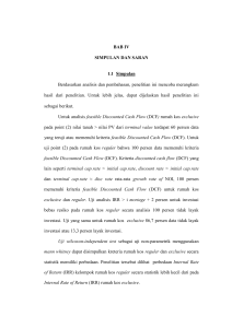 BAB IV SIMPULAN DAN SARAN 1.1 Berdasarkan analisis dan