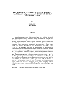 BIOKONSENTRASI LOGAM BERAT BESI (Fe) DAN KOBALT (Co