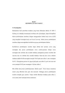 1 BAB V KESIMPULAN DAN SARAN 5.1 Kesimpulan Berdasarkan